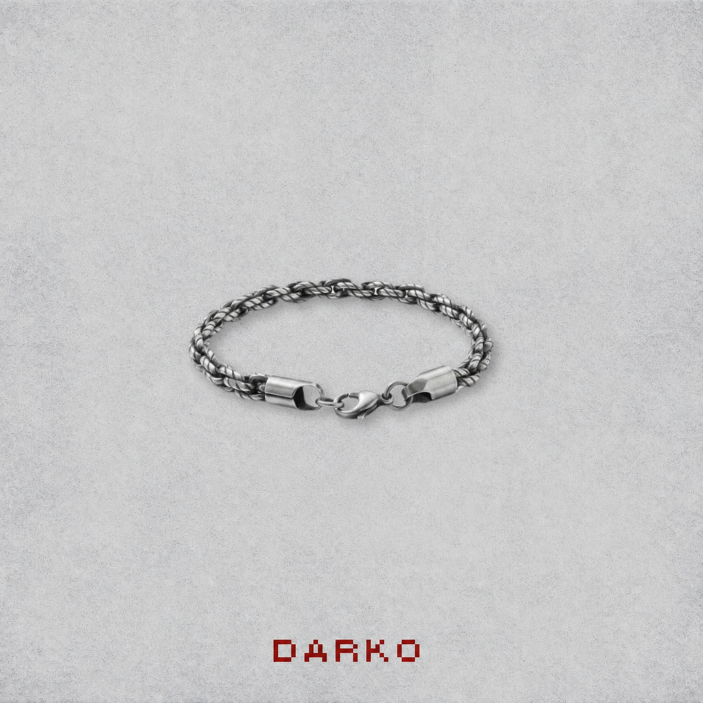 Braided Silver Chain Bracelet