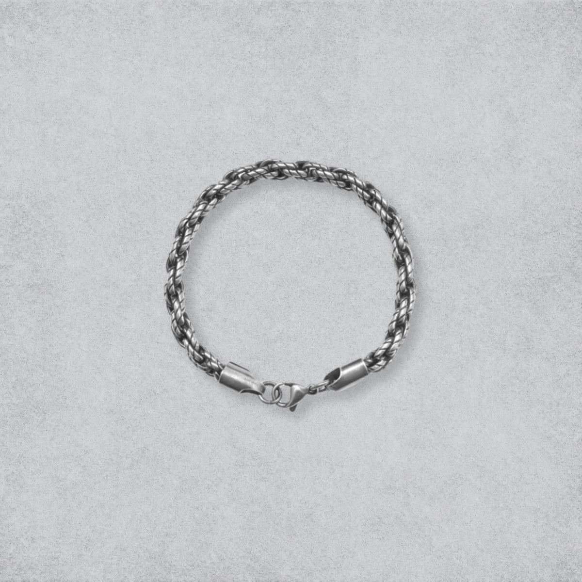 Braided Silver Chain Bracelet