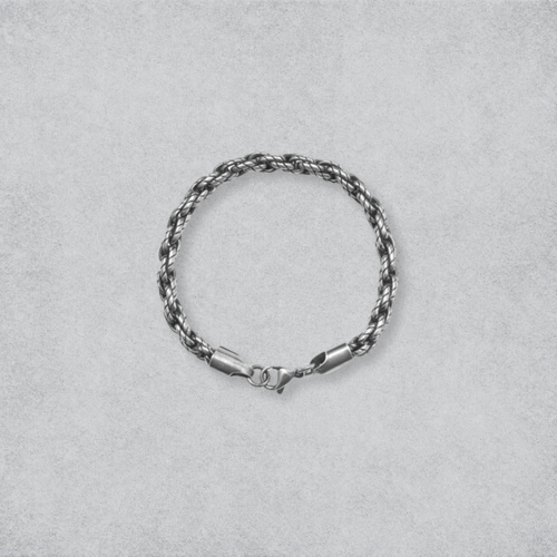Braided Silver Chain Bracelet