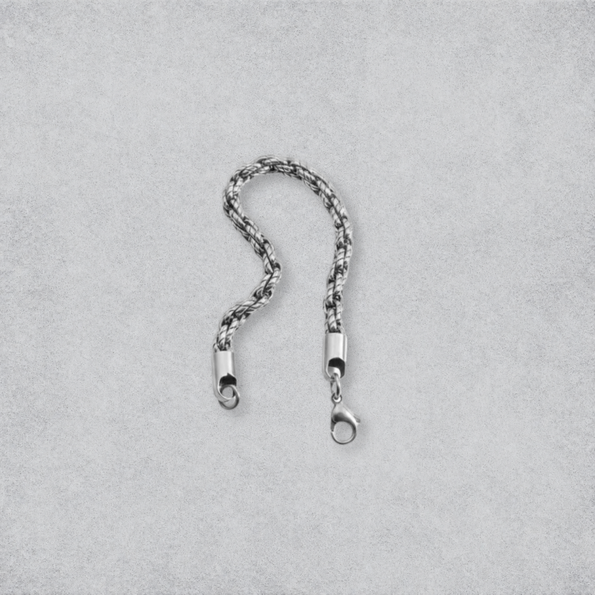 Braided Silver Chain Bracelet