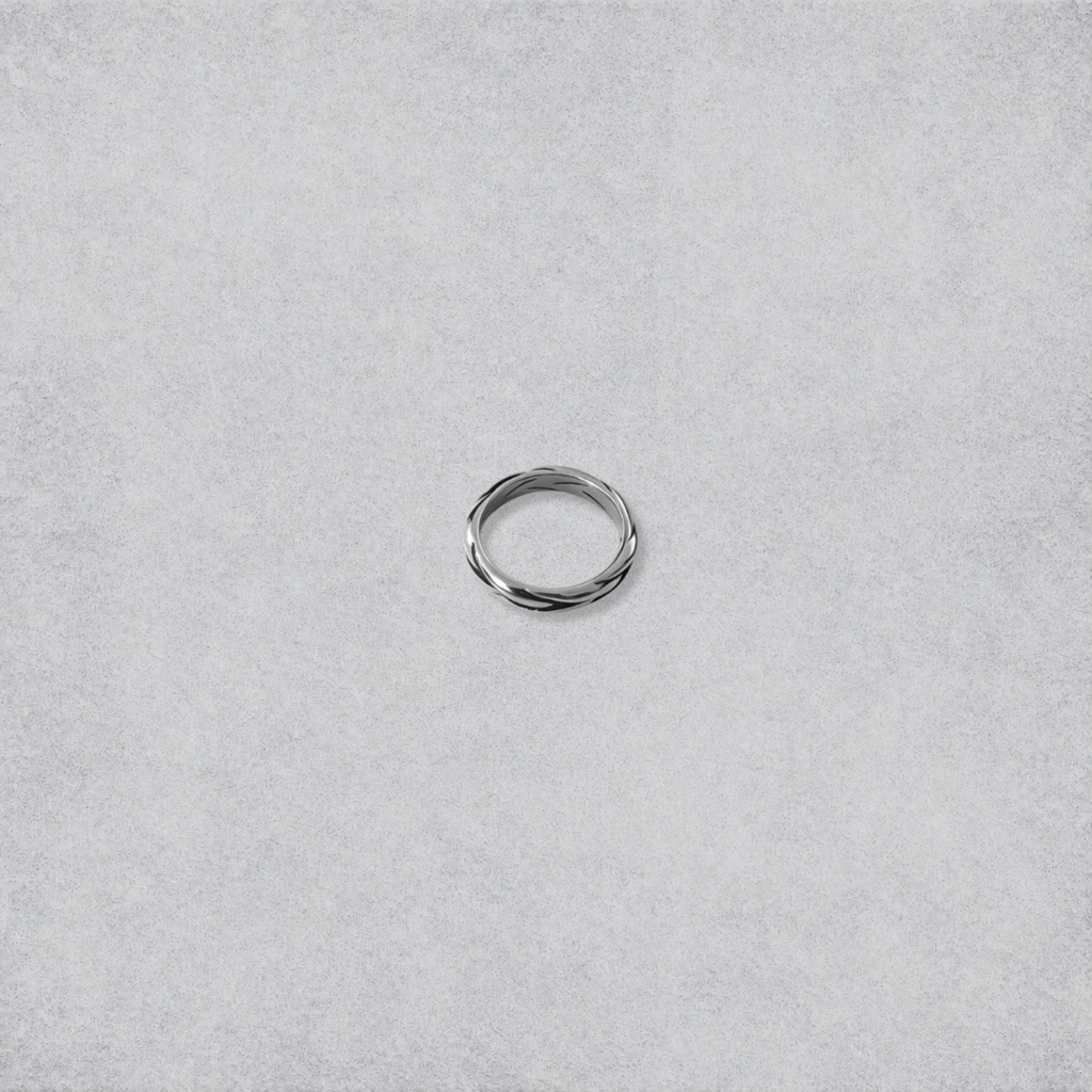 Intertwined Silver Ring | Twisted Band Ring