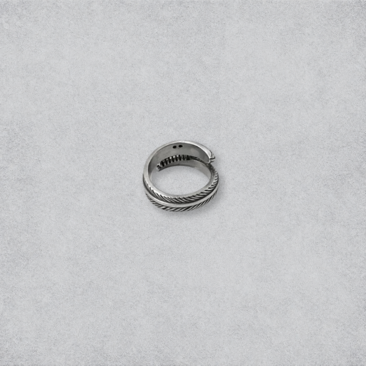 Vintage Feather Wrap Ring | Silver Leaf Ring