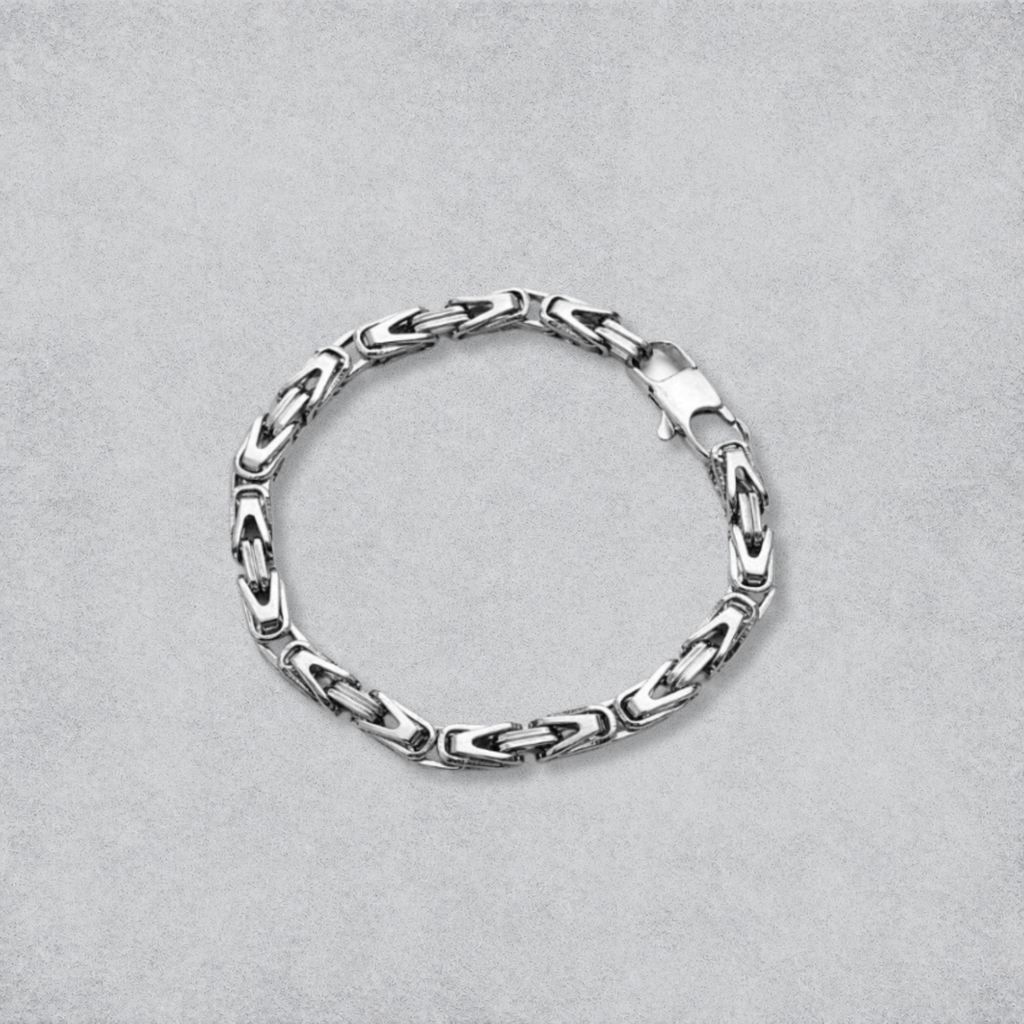 Silver Interlocking Link Bracelet