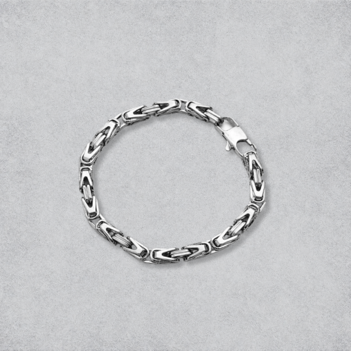 Silver Interlocking Link Bracelet