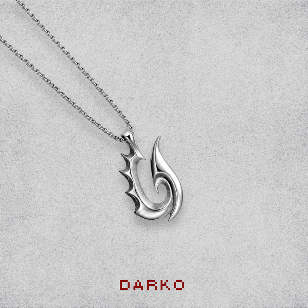 Stainless Steel Fish Hook Necklace – Premium Finish