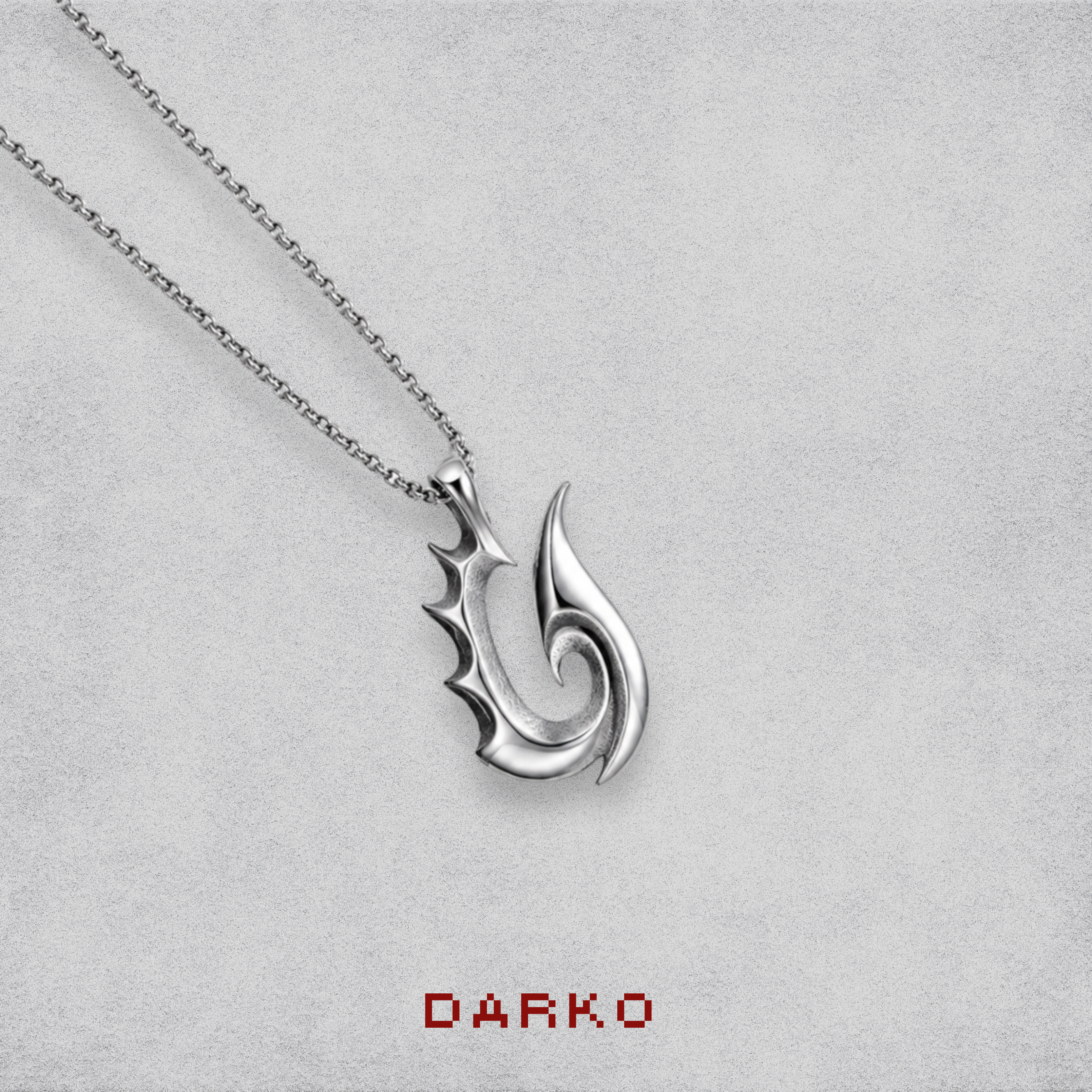 Stainless Steel Fish Hook Necklace – Premium Finish